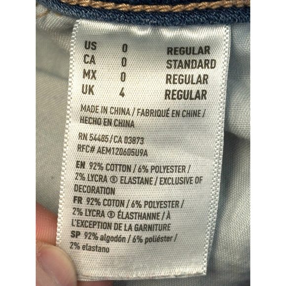 American Eagle Outfitters Womens Sz 0 Stretch Distressed High Rise Jegging Jeans - Picture 13 of 14